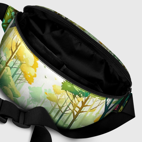 Поясная сумка 3D Летний лесной пейзаж - нейросеть - фото 7