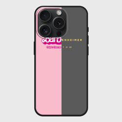 Чехол силиконовый для Apple iPhone 15 Pro матовый Barbenheimer Split