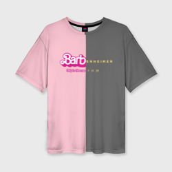 Женская футболка oversize 3D Barbenheimer Split