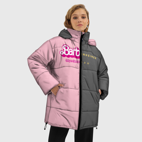 Женская зимняя куртка Oversize Barbenheimer Split, цвет черный - фото 3
