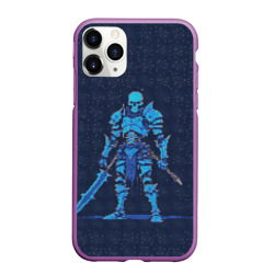 Чехол для iPhone 11 Pro Max матовый Pixel Skeleton warrior