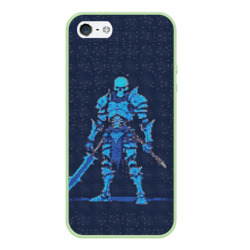 Чехол для iPhone 5/5S матовый Pixel Skeleton warrior