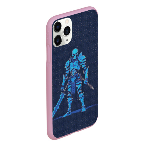 Чехол для iPhone 11 Pro Max матовый Pixel Skeleton warrior, цвет розовый - фото 3