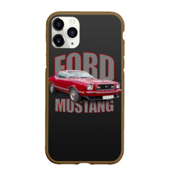 Чехол для iPhone 11 Pro Max матовый Автомашина Ford Mustang