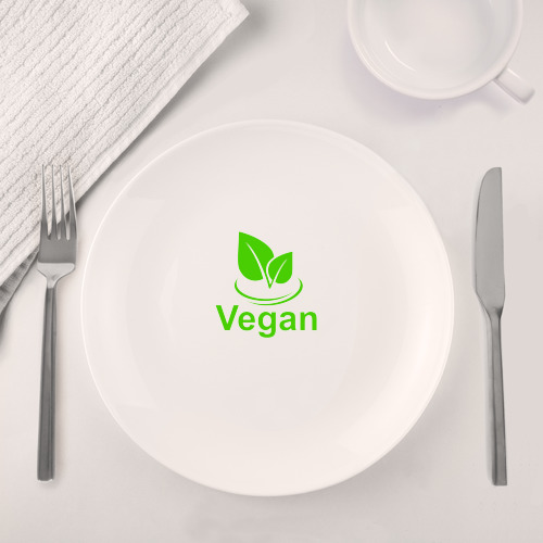 Набор: тарелка + кружка Vegan leaves - фото 4