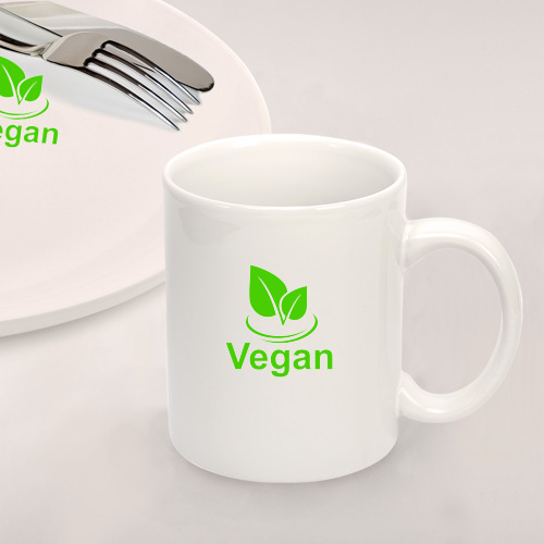 Набор: тарелка + кружка Vegan leaves - фото 2