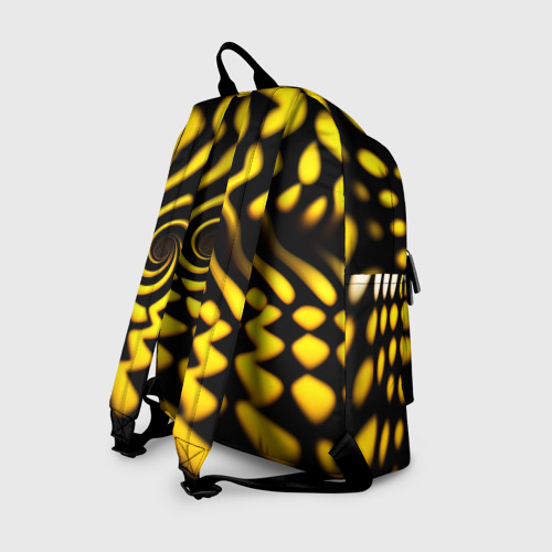 Рюкзак 3D с принтом Желтая футболка с воронкой, вид сзади #1