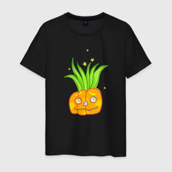 Мужская футболка хлопок Мечтающая тыква: для вечеринки на Хэллоуин