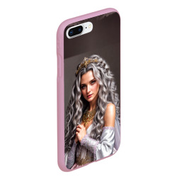 Чехол для iPhone 7Plus/8 Plus матовый Девушка с пепельно-серыми вьющимися волосами - фото 2