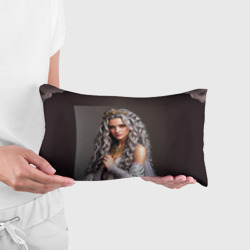Подушка 3D антистресс Девушка с пепельно-серыми вьющимися волосами - фото 2