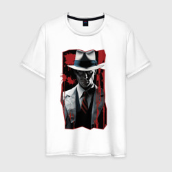 Мафиози в шляпе – Мужская футболка хлопок с принтом купить со скидкой в -20%