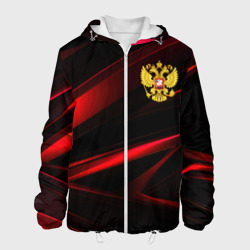 Мужская куртка 3D Золотистый герб  России