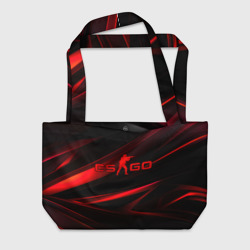 Пляжная сумка 3D CSGO  red  black logo