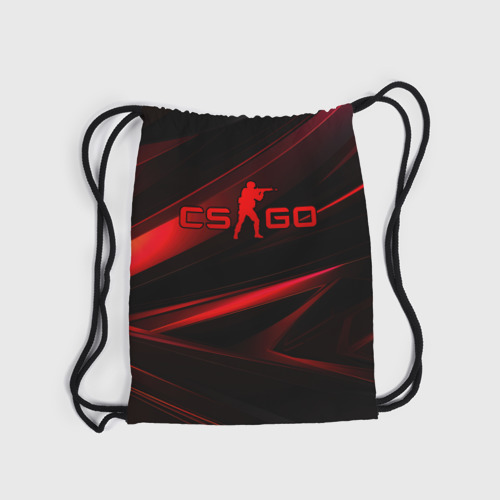 Рюкзак-мешок 3D CSGO  red  black logo - фото 6