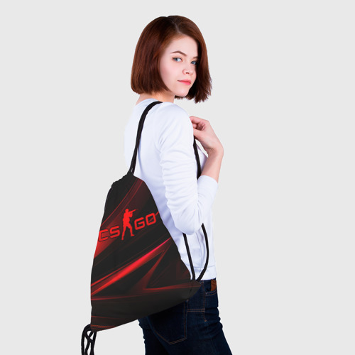 Рюкзак-мешок 3D CSGO  red  black logo - фото 5