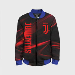 Детский бомбер 3D Juventus black red logo