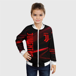 Детский бомбер 3D Juventus black red logo - фото 2