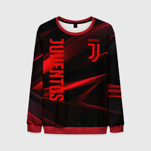 Мужской свитшот 3D Juventus black red logo, цвет красный