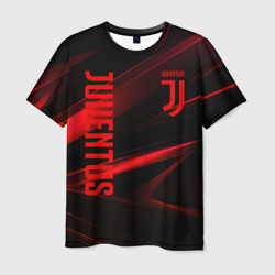 Мужская футболка 3D Juventus black red logo