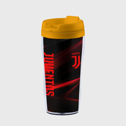 Термокружка-непроливайка Juventus black red logo