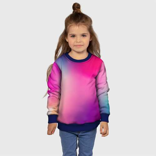 Детский свитшот 3D с принтом Розовая палитра, фото #4