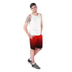 Мужские шорты 3D Градиент красно-чёрный - фото 2