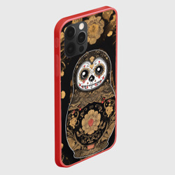 Чехол для iPhone 12 Pro Max Матрешка в мексиканском стиле ко Дню мертвых - фото 2