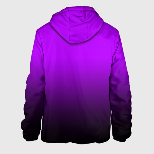 Мужская куртка 3D Градиент фиолетово-чёрный, цвет 3D печать - фото 2