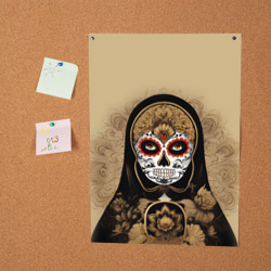 Постер Матрешка сахарный череп на Хэллоуин - фото 2