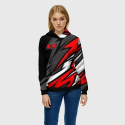 Женская толстовка 3D Kawasaki - red uniform - фото 2