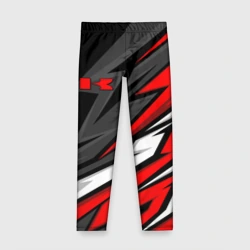 Детские леггинсы 3D Kawasaki - red uniform