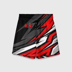 Детские спортивные шорты 3D Kawasaki - red uniform