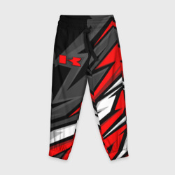Детские брюки 3D Kawasaki - red uniform