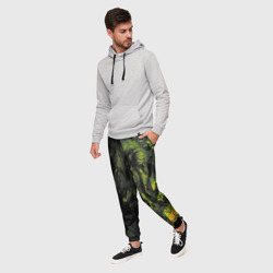 Мужские брюки 3D Зеленая абстрактная текстура - фото 2