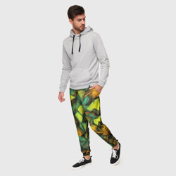 Мужские брюки 3D Зеленая  объемная абстракция - фото 2