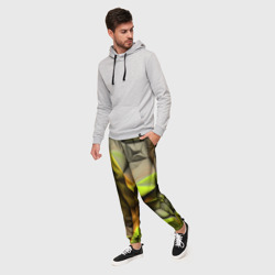 Мужские брюки 3D Зеленая объемная космическая текстура - фото 2
