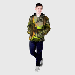 Мужская куртка 3D Зеленая объемная космическая текстура - фото 2
