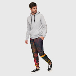 Мужские брюки 3D Кибер схемы градиент - фото 2