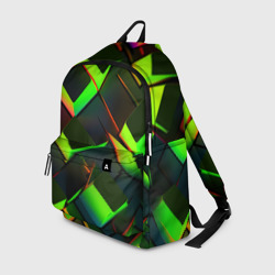 Рюкзак 3D Зеленые неоновые плитки