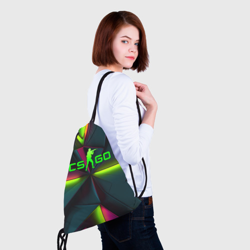 Рюкзак-мешок 3D CS GO  green  neon - фото 5