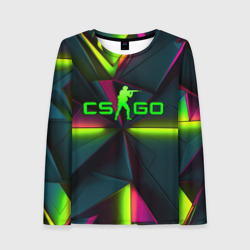 Женский лонгслив 3D CS GO  green  neon