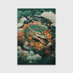 Обложка для паспорта матовая кожа Облачный дракон Irezumi