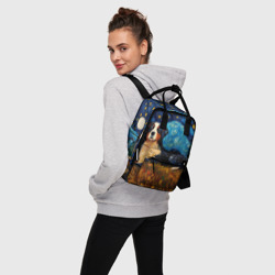 Женский рюкзак 3D Бернский зенненхунд в стиле Ван Гога - фото 2