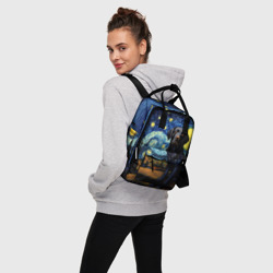 Женский рюкзак 3D Лабрадор в стиле Ван Гога - фото 2