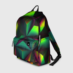 Рюкзак 3D Зеленый калейдоскоп  абстракция 