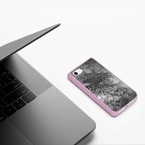 Чехол для iPhone 5/5S матовый Эффект варёнки, цвет розовый - фото 5