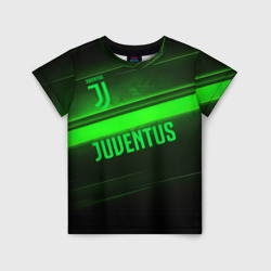 Детская футболка 3D Juventus green line