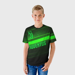 Детская футболка 3D Juventus green line - фото 2