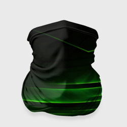 Бандана-труба 3D Green  lines  abstract