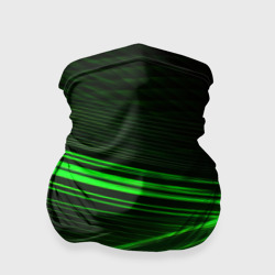 Бандана-труба 3D Зеленые абстрактный  линии